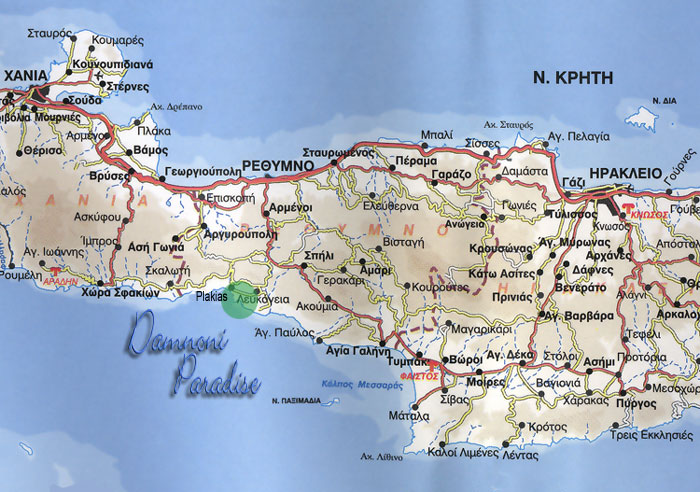 map of Crete